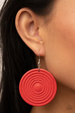 Load image into Gallery viewer, Paparazzi Caribbean Cymbal - Red Earrings
